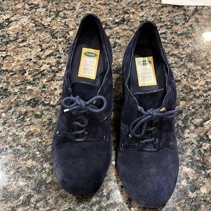 WEDGE SHOE SIZE 7 RICH BLUE VELVET DR. SCHOLLS ADVANCED TECHNOLOGY